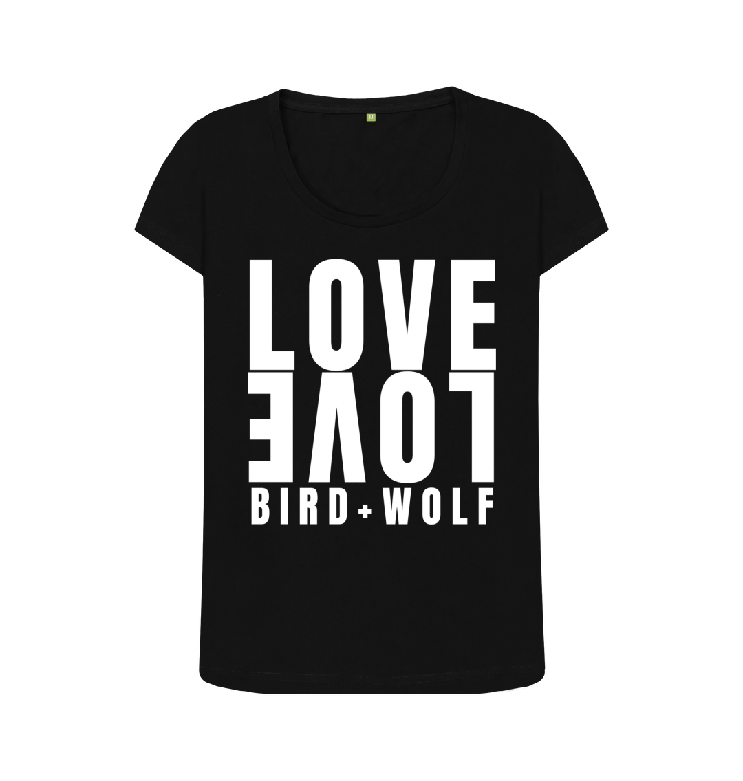 Black Love Love Scoop Tee