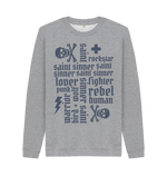 Light Heather Printed Sweater Front