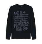 Black Sinner Saint + More Words Cosy Sweatshirt