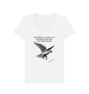 White Bird Symbolism Scoop Neck Tee