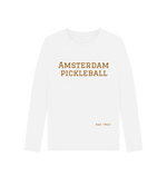 White Amsterdam Pickleball Long Sleeve Tee