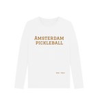 White Amsterdam Pickleball Long Sleeve Tee