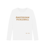 White Printed Long Sleeve T Shirt Front