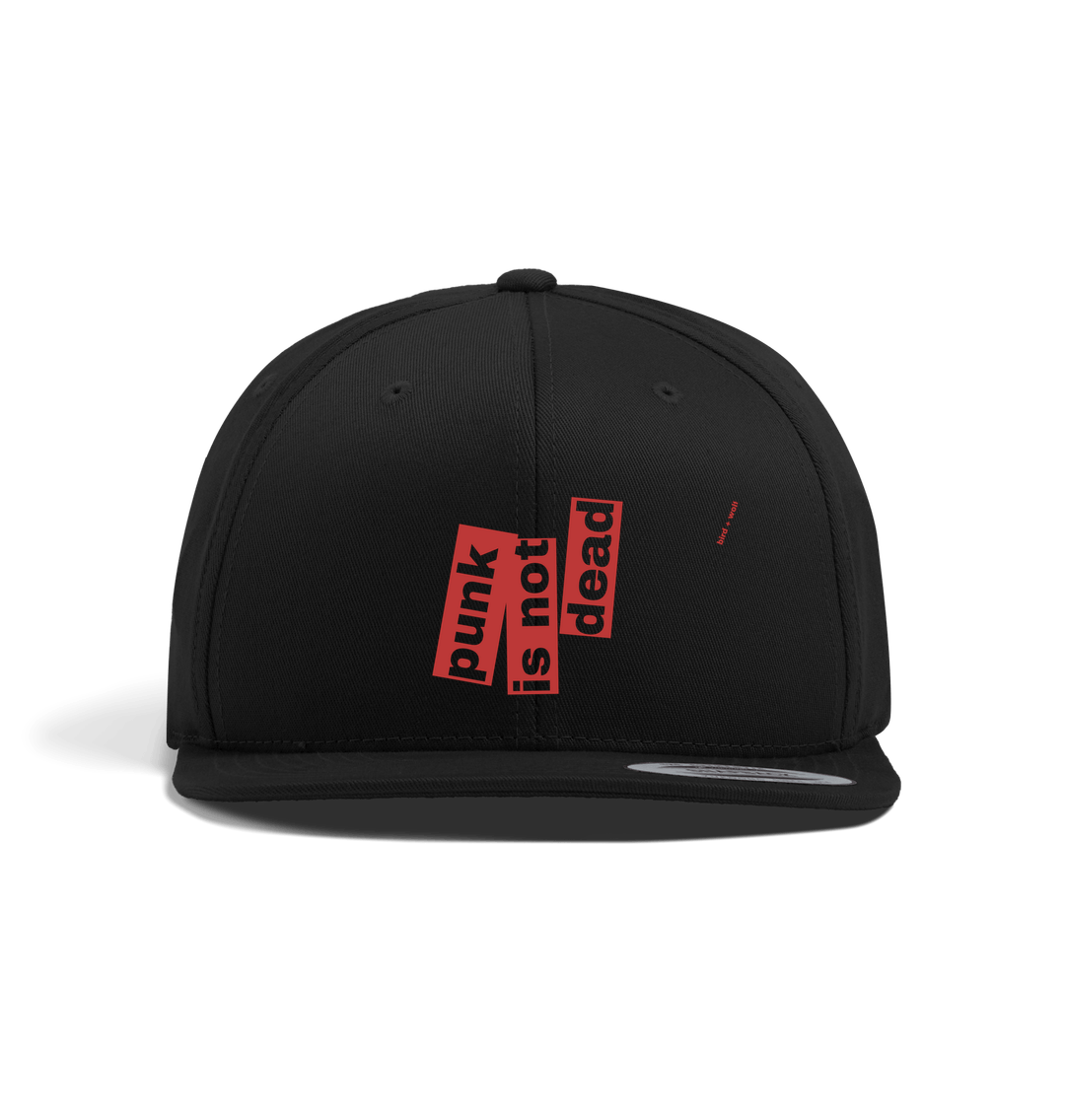 Black Punk Is Not Dead Snap Back Cap (Red)