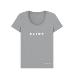 Athletic Grey Flirt Scoop Neck Tee (White\/Spaced)