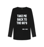 Black Printed Long Sleeve T Shirt Front