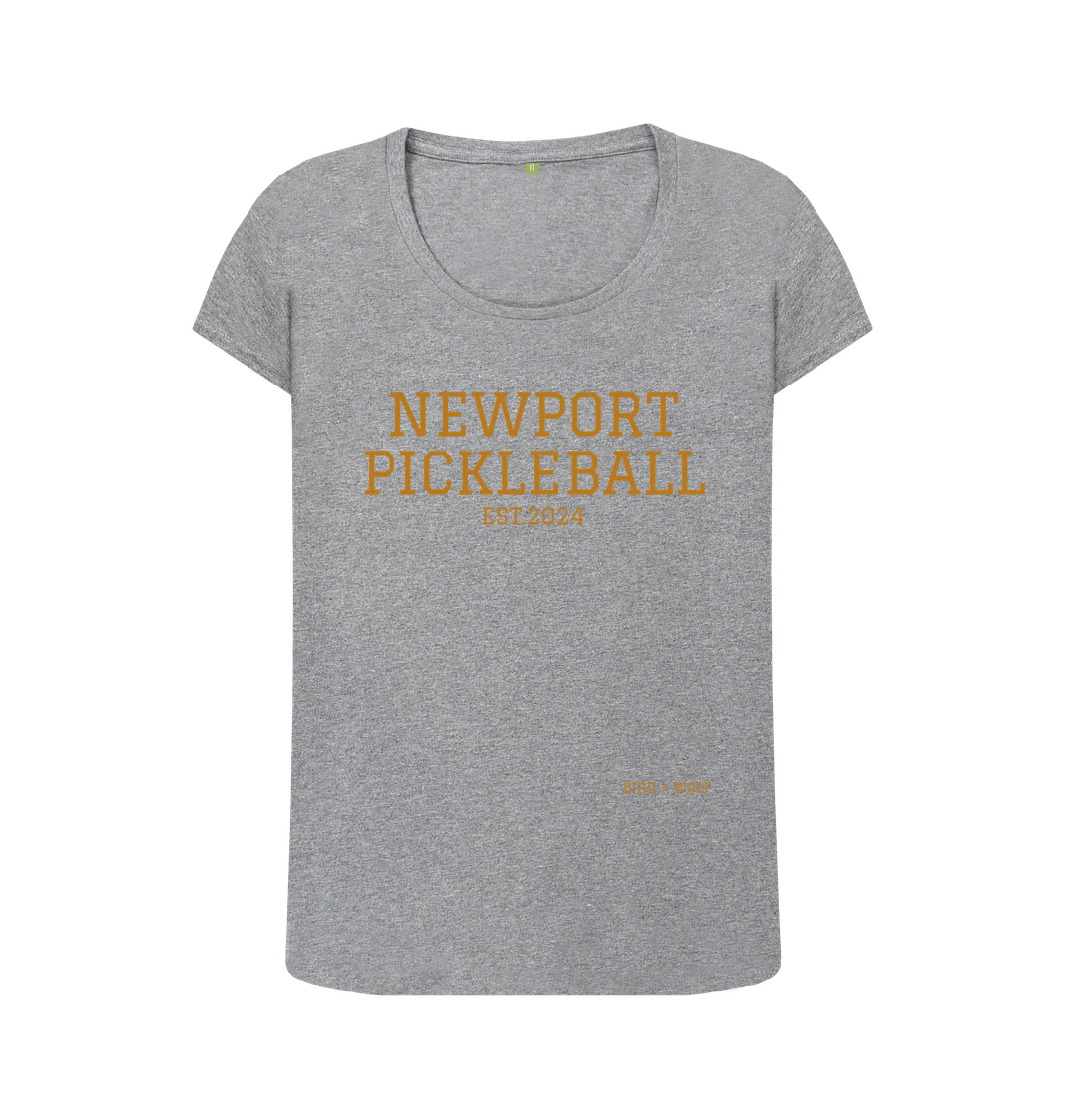 Athletic Grey Newport Pickleball Scoop Neck Tee