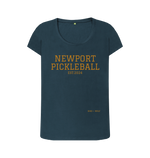 Denim Blue Newport Pickleball Scoop Neck Tee