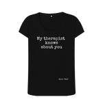 Black Printed T-shirt Front