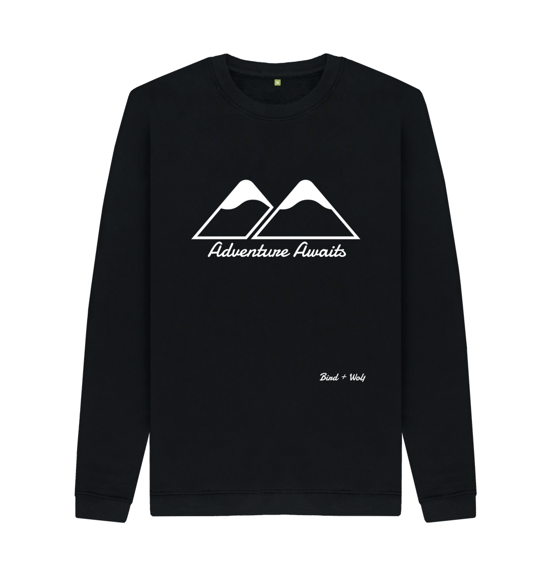 Black Adventure Awaits Cosy Sweatshirt