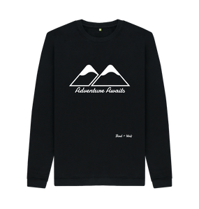 Black Adventure Awaits Cosy Sweatshirt