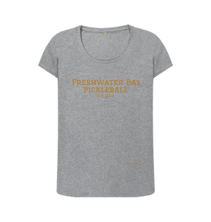 Athletic Grey Freshwater Bay Pickleball Scoop Neck Tee