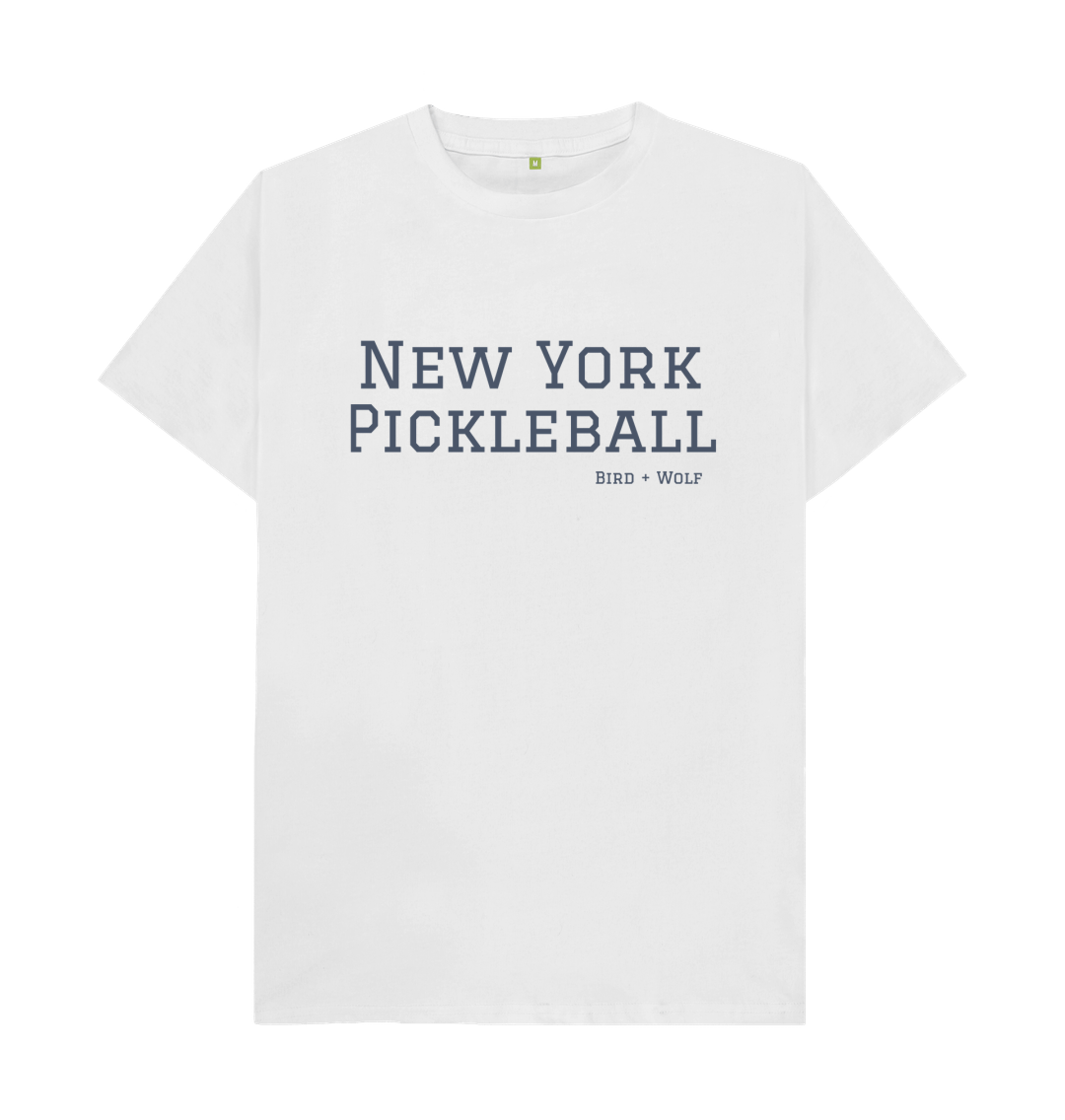 White New York Pickleball Classic Tee (Grey Lettering)