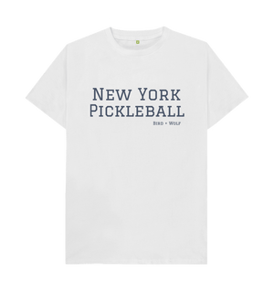 White New York Pickleball Classic Tee (Grey Lettering)