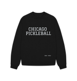 Black Chicago Pickleball Oversized Sweatshirt