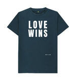 Denim Blue Love Wins Classic Tee