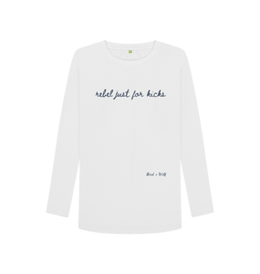 White Rebel Just For Kicks Long Sleeve Tee