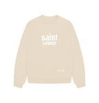 Oat Saint Sinner Oversized Sweatshirt (White Lettering)