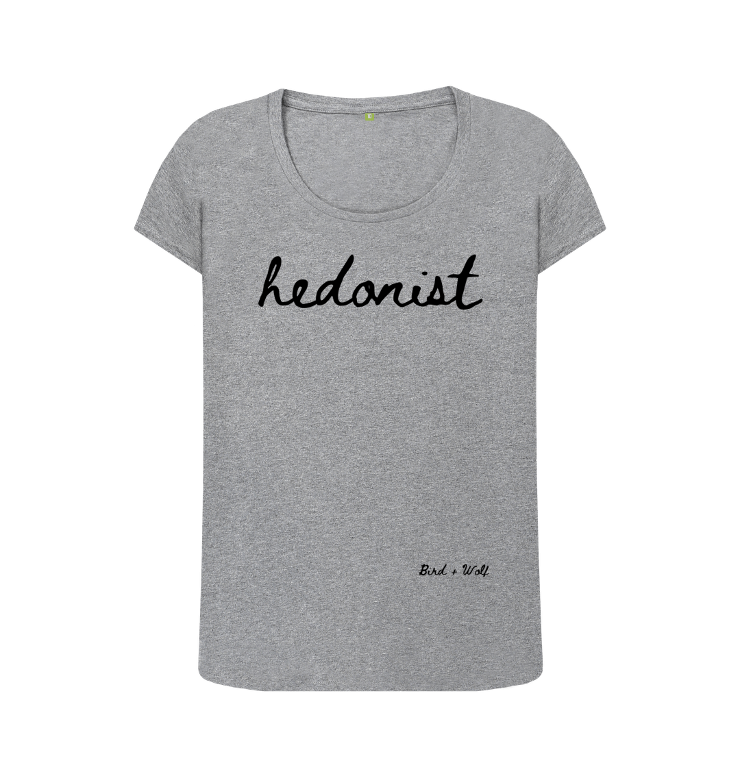 Athletic Grey Hedonist Scoop Neck Tee (Italics)