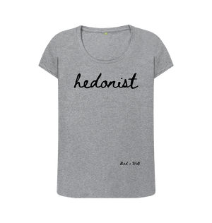 Athletic Grey Hedonist Scoop Neck Tee (Italics)