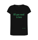 Black Printed T-shirt Front