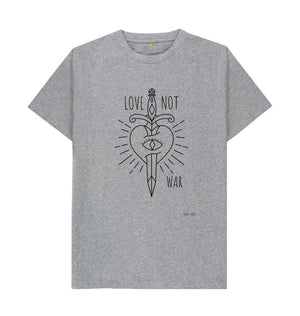 Athletic Grey Love Not War Classic Tee