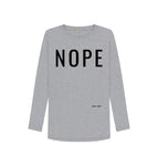 Athletic Grey Nope Long Sleeve Tee