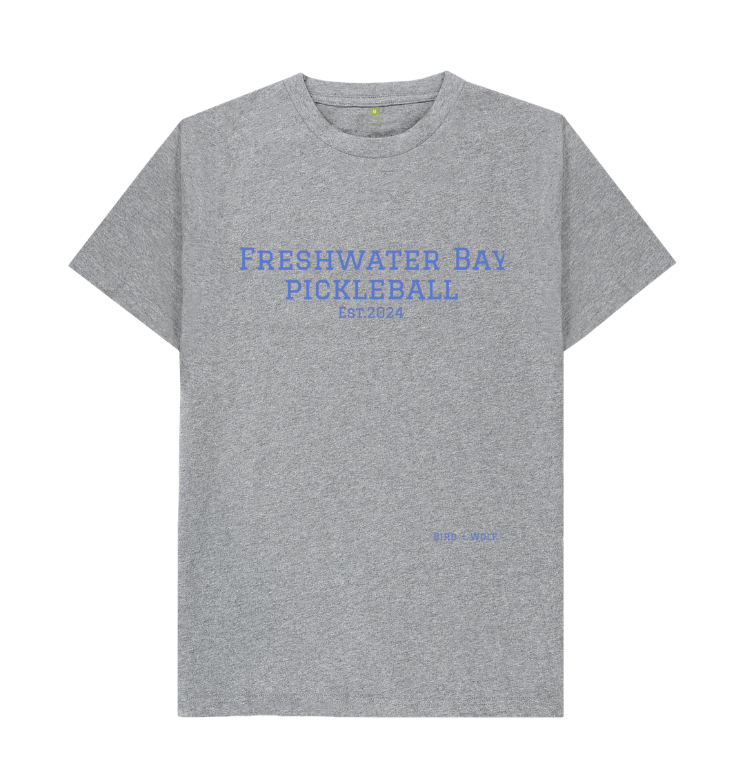 Athletic Grey Freshwater Bay Pickleball Classic Tee (Blue Lettering)