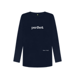 Navy Blue Printed Long Sleeve T Shirt Front