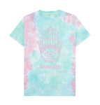 Pastel Tie Dye Namaste Pink + Turquoise Tie Dye Classic Tee