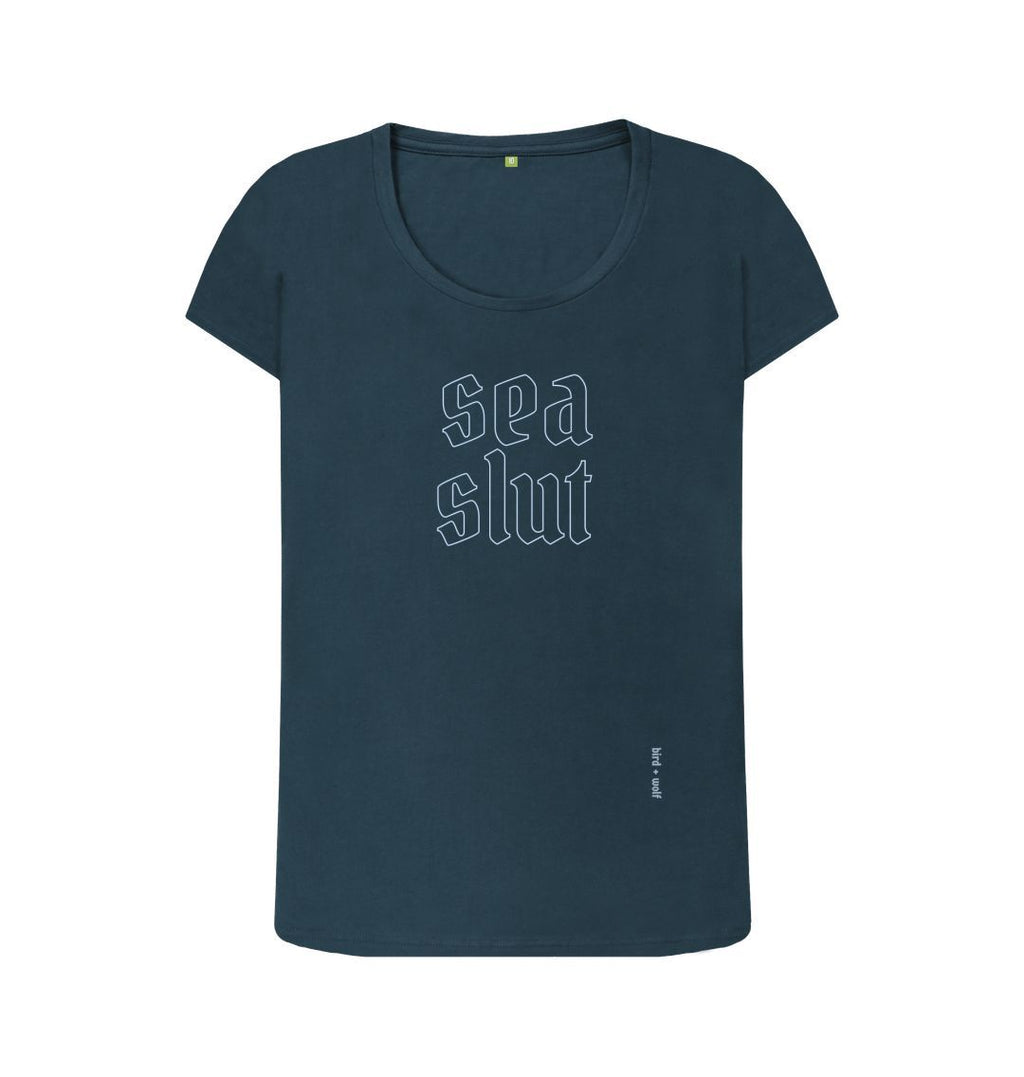 Denim Blue Sea Slut Scoop Tee