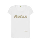 White Relax Scoop Neck Tee