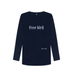 Navy Blue Free Bird Long Sleeve Tee