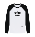 Black-White Saint Sinner Baseball T Shirt