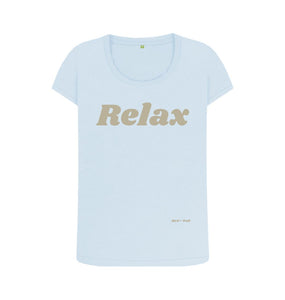 Sky Blue Relax Scoop Neck Tee