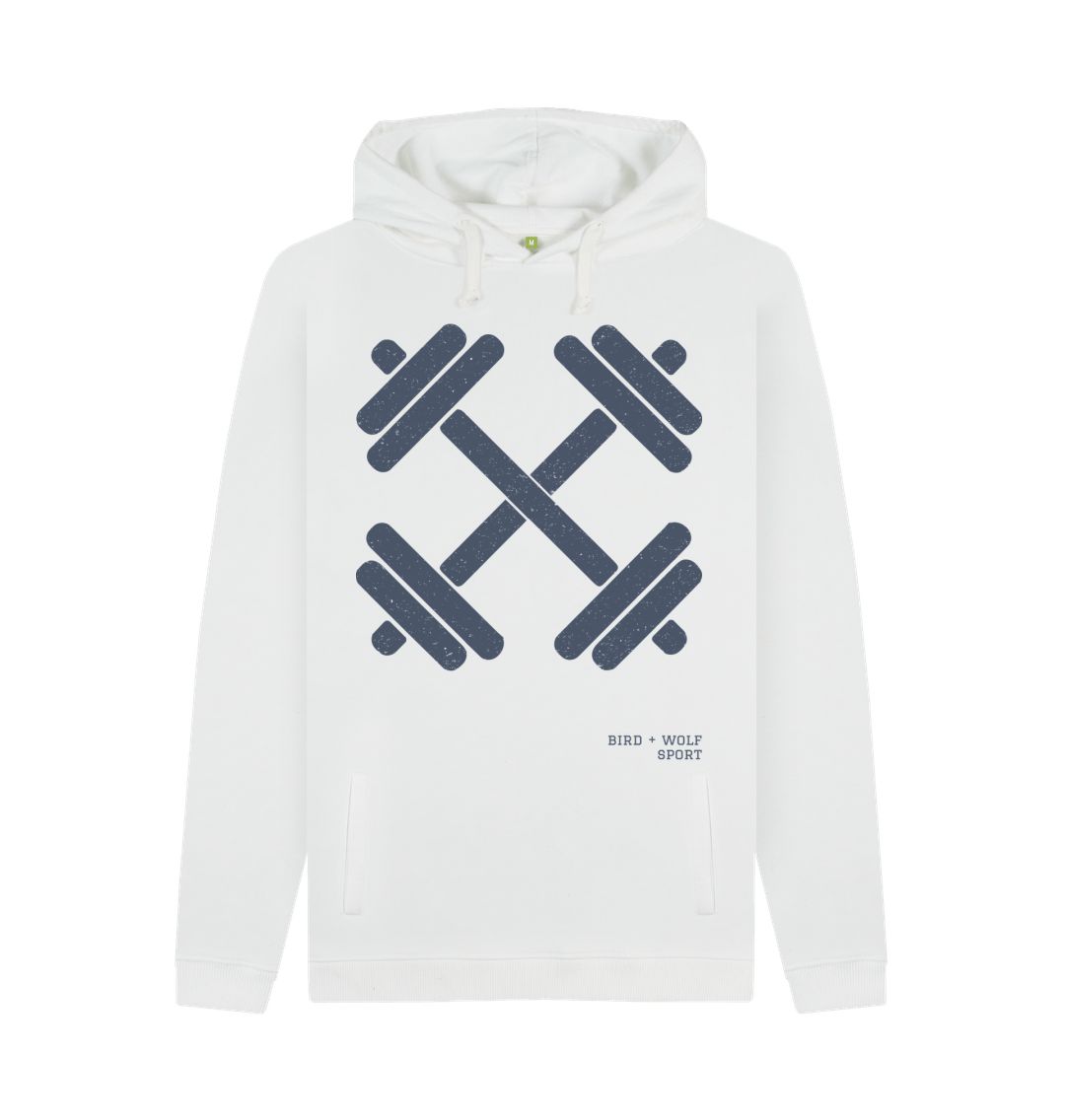 White Dumbbells Chunky Hoodie