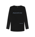 Black Printed Long Sleeve T Shirt Front