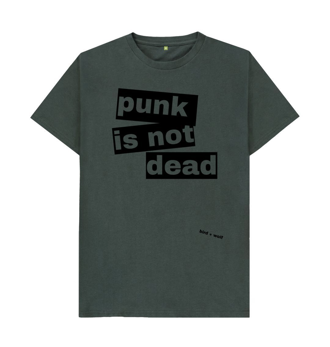 Dark Grey Punk Is Not Dead Classic Tee