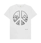 White Peace + Mountains Classic T Shirt