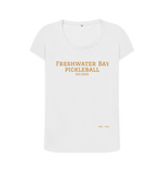 White Freshwater Bay Pickleball Scoop Neck Tee