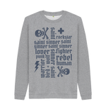 Light Heather Printed Sweater Front