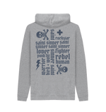 Light Heather Printed Hoody Back