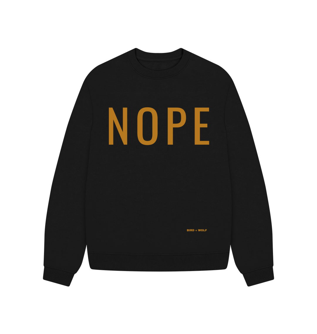 Black Nope Oversized Sweatshirt