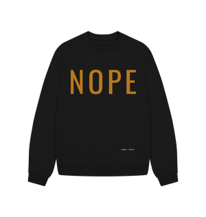 Black Nope Oversized Sweatshirt