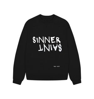 Black Sinner Saint Oversized Sweatshirt