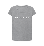 Athletic Grey Hedonist Scoop Neck Tee (White\/Spaced)