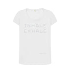 White Inhale Exhale Scoop Tee