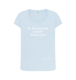Sky Blue Printed T-shirt Front