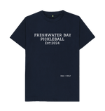 Navy Blue Freshwater Bay Pickleball Classic Tee (White lettering)