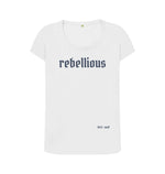 White Rebellious Scoop Neck Tee